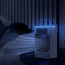 Portable Mini Air Cooler Fan LED Night Light Humidifier
