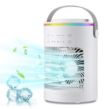 Portable Mini Air Cooler Fan LED Night Light Humidifier