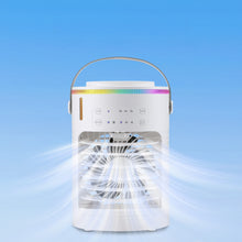 Portable Mini Air Cooler Fan LED Night Light Humidifier