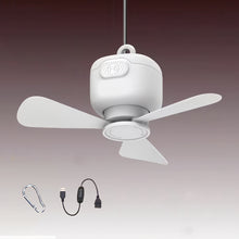 Portable USB Ceiling Fan with Remote Control Night Light and Timer