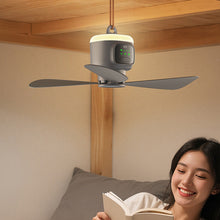Portable USB Ceiling Fan with Remote Control Night Light and Timer