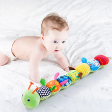 Sensory Plush Caterpillar Baby Toy with Rattle Bells