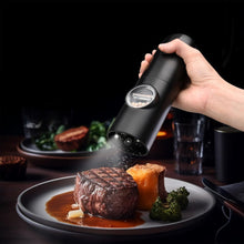Rechargeable Electric Salt and Pepper Grinder Set with Base