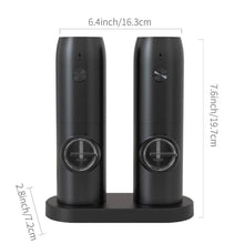 Rechargeable Electric Salt and Pepper Grinder Set with Base