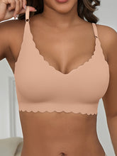 5pcs Breathable Wireless Design Women's Wave-Shaped Seamless Bras