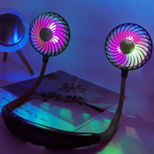 Mini USB Portable Neck Fan with Light