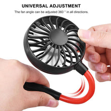 Mini USB Portable Neck Fan with Light