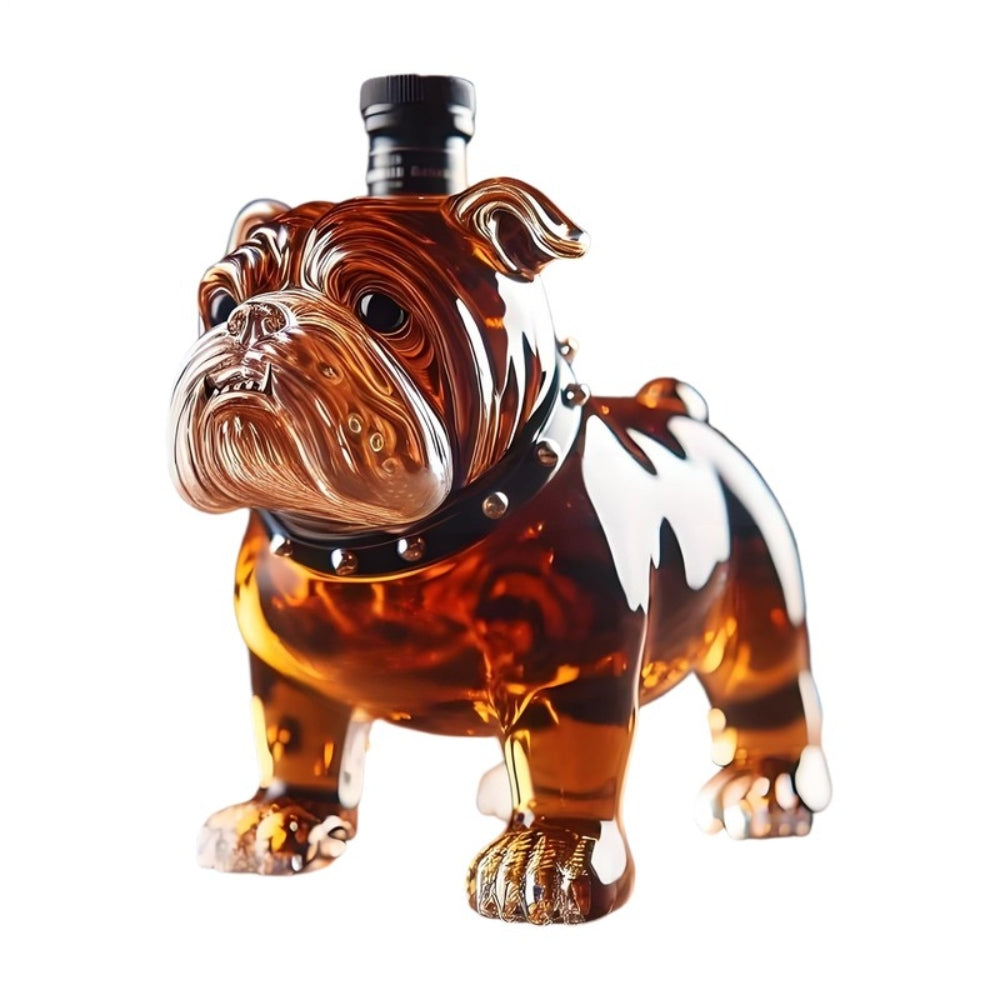 Bulldog Shaped Novelty Whiskey Decanter Bottle