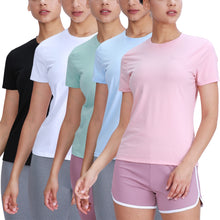 5pcs Women’s Quick Dry Yoga Sports T-Shirts