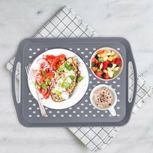 2pcs Anti-Slip Rectangular Plastic Dinner Drinks Serving Tray