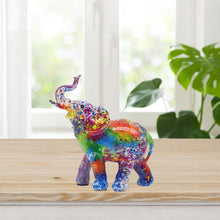 Modern Painting Graffiti Resin Elephant Sculpture Table Ornaments
