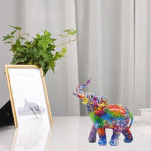 Modern Painting Graffiti Resin Elephant Sculpture Table Ornaments