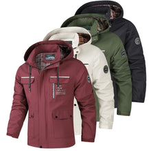 Men's Outdoor Multi-Pocket Hooded Cargo Jacket