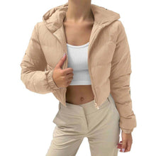 Women's Cotton-Padded Coat Lightweight Solid Color Warm Jacket