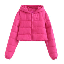 Women's Cotton-Padded Coat Lightweight Solid Color Warm Jacket