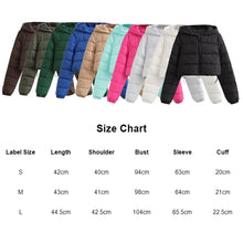 Women's Cotton-Padded Coat Lightweight Solid Color Warm Jacket