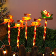 Santa Claus Reindeer Set Solar Powered Christmas Pathway Lights