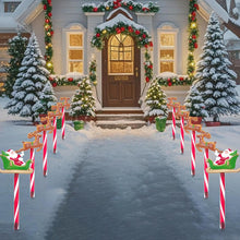 Santa Claus Reindeer Set Solar Powered Christmas Pathway Lights