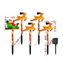 Santa Claus Reindeer Set Solar Powered Christmas Pathway Lights