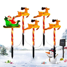 Santa Claus Reindeer Set Solar Powered Christmas Pathway Lights