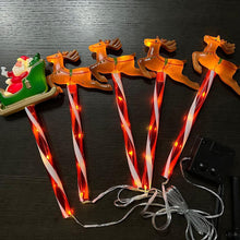 Santa Claus Reindeer Set Solar Powered Christmas Pathway Lights
