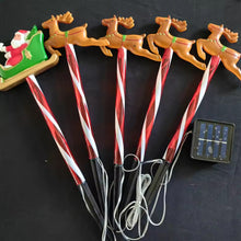 Santa Claus Reindeer Set Solar Powered Christmas Pathway Lights