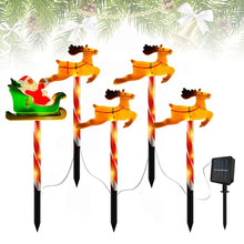 Santa Claus Reindeer Set Solar Powered Christmas Pathway Lights