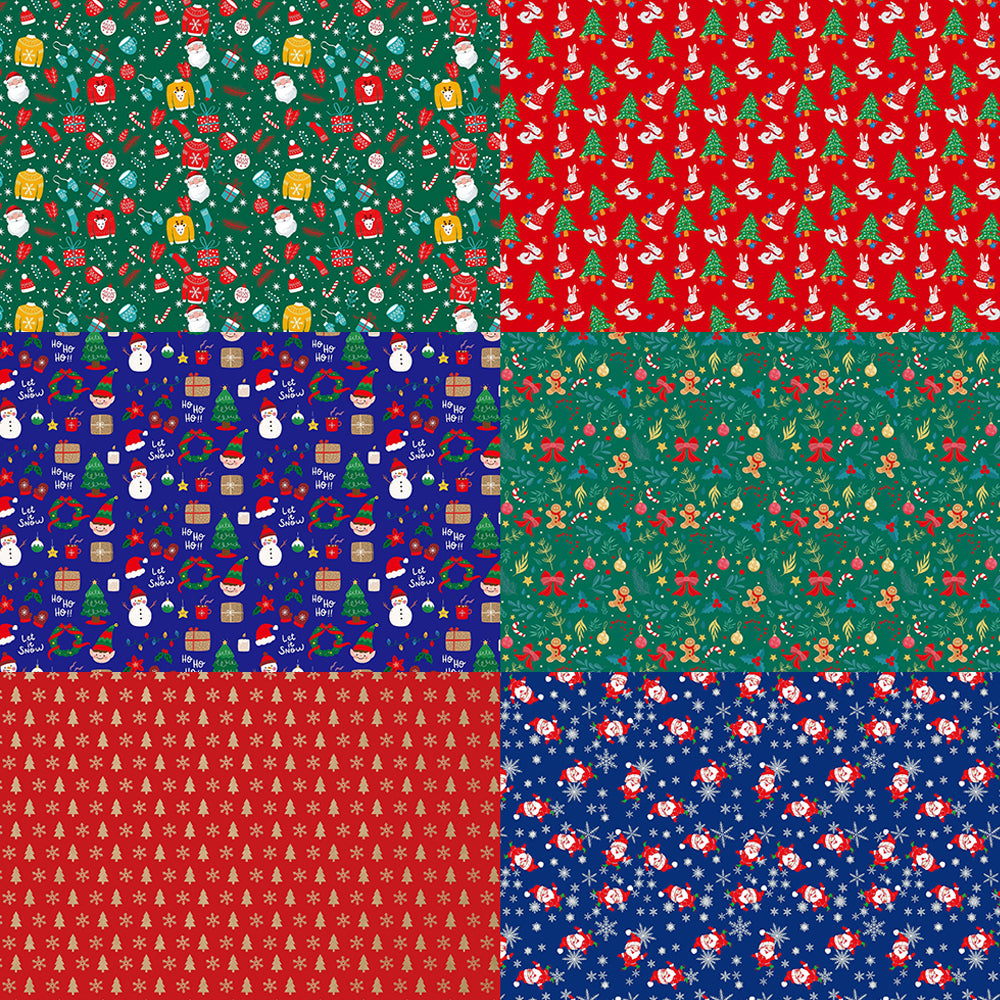 6/10 Pieces Christmas Gift Wrapping Paper