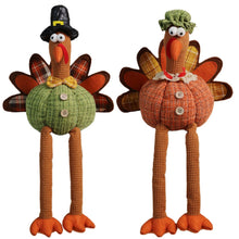 Harvest Festival Thanksgiving Pumpkin Doll Long Hanging Leg Turkey Couple Doll