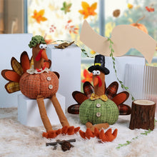 Harvest Festival Thanksgiving Pumpkin Doll Long Hanging Leg Turkey Couple Doll