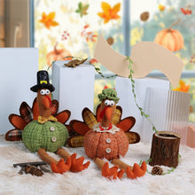 Harvest Festival Thanksgiving Pumpkin Doll Long Hanging Leg Turkey Couple Doll