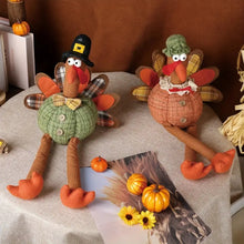 Harvest Festival Thanksgiving Pumpkin Doll Long Hanging Leg Turkey Couple Doll