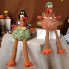 Harvest Festival Thanksgiving Pumpkin Doll Long Hanging Leg Turkey Couple Doll