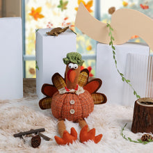 Harvest Festival Thanksgiving Pumpkin Doll Long Hanging Leg Turkey Couple Doll