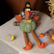 Harvest Festival Thanksgiving Pumpkin Doll Long Hanging Leg Turkey Couple Doll