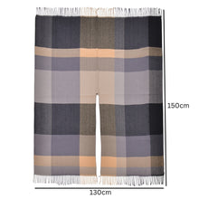Women's Cashmere Checkered Poncho Scarf Wrap Shawl