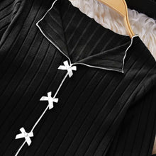 Women's Striped Floral Bow Tie Sleepwear Pajama Set