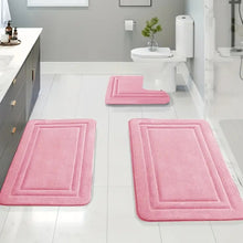 3pcs set Household Non-Slip Bath Mat Absorbent Floor Rug