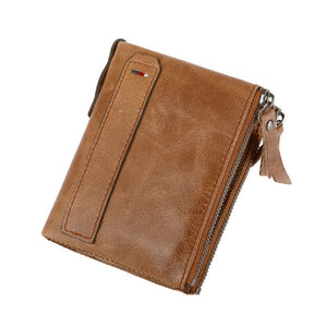 Men's Genuine Leather RFID Blocking Bifold Wallet