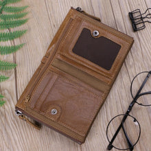 Men's Genuine Leather RFID Blocking Bifold Wallet