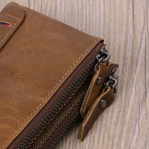 Men's Genuine Leather RFID Blocking Bifold Wallet