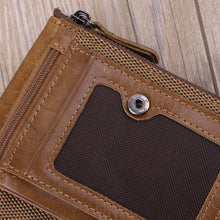 Men's Genuine Leather RFID Blocking Bifold Wallet