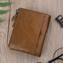 Men's Genuine Leather RFID Blocking Bifold Wallet