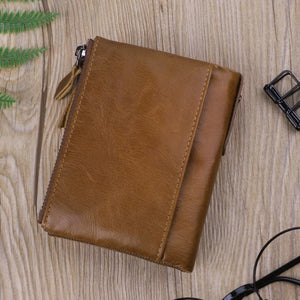 Men's Genuine Leather RFID Blocking Bifold Wallet
