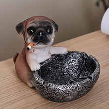 Cute Funny Pug Dog Shaped Resin Rugby Ash Tray