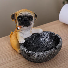 Cute Funny Pug Dog Shaped Resin Rugby Ash Tray