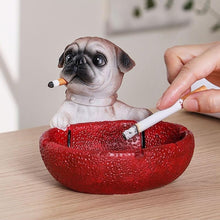 Cute Funny Pug Dog Shaped Resin Rugby Ash Tray