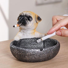 Cute Funny Pug Dog Shaped Resin Rugby Ash Tray