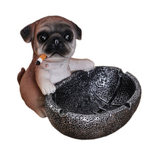 Cute Funny Pug Dog Shaped Resin Rugby Ash Tray