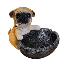 Cute Funny Pug Dog Shaped Resin Rugby Ash Tray